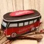Preview: Kosmetiktasche Neopren VW T1 Bus rot - schwarz - kulturtasche bulli vw t1 bus volkswagen