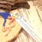 Preview: Lesezeichen Leseratte Fips blau gehäkelt - lesezeichen gehäkelt maus fips blau handmade