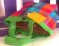 Preview: Kindertasche grün mit buntem Stoffkaro 1 Fach - lunchbag karo kinder gruen bunt