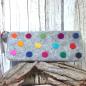 Preview: Schlampermäppchen grau mit bunten Punkten Preview: Schlampermäppchen grau mit bunten Punkten