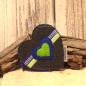 Preview: Handgemachtes Filz-Mäppchen grün-blau mit Reißverschluss und Trachten-Schlaufe. Preview: Handgemachtes Filz-Mäppchen grün-blau mit Reißverschluss und Trachten-Schlaufe.