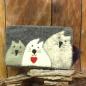 Preview: Mäppchen filz mit Katzen Motiv Preview: Mäppchen filz mit Katzen Motiv
