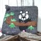 Preview: Geldbeutel Panda grau mit 1 Fach
