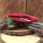 Preview: rotes Mäppchen mit glitzer Perlen bestickt
