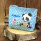 Mobile Preview: blaues Mäppchen mit kleinem Panda Motiv