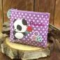 Preview: lila farbiges Mäppchen mit kleinem Panda Motiv