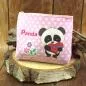 Preview: rosa farbiges Mäppchen mit kleinem Panda Motiv