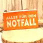 Preview: Unisex Faulenzer Etui "Notfall-Kit" in Orange mit Spruch. Robustes Polyester-Gewebe. Preview: Unisex Faulenzer Etui "Notfall-Kit" in Orange mit Spruch. Robustes Polyester-Gewebe.