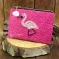 Preview: XL-Mäppchen in pink mit Perlen bestickt
