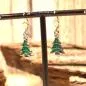 Preview: Ohrringe Christbaum grün versilbert Weihnachten - ohrringe modeschmuck vergoldet weihnachten baum klein