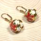 Preview: Ohrringe Weihnachten Kugel Schelle klingelt, vergoldeter Modeschmuck, handmade chic-peppig-bunt