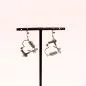 Preview: Friseur Schmuck-Set Versilbert – Fön, Kamm & Schere im Set - ohrringe modeschmuck versibert friseur foen schere kamm gross