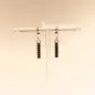 Preview: Ohrringe Lineal versilbert - ohrringe modeschmuck versilbert lineal mass handwerk montage