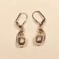 Preview: Ohrringe Modeschmuck versilbert Klappbrisur schlicht elegant, handmade chic-peppig-bunt