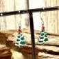 Preview: Ohrringe Weihnachten versilbert Baum grün - ohrringe modeschmuck versilbert weihnachten baum