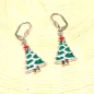 Preview: Schmuck-set Ohrringe mit Kettenanhänger Baum - ohrringe modeschmuck versilbert weihnachten baum