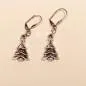 Preview: Ohrringe Baum Weihnachten versilbert - ohrringe modeschmuck versilbert weihnachten baum klein
