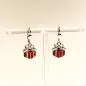 Preview: Ohrringe Geschenk Weihnachten rot versilbert - ohrringe modeschmuck versilbert weihnachten geschenk rot weiss