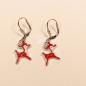 Preview: Ohrringe Weihnachtsschmuck Rentier versilbert emailliert mit Klappbrisur, handmade chic-peppig-bunt