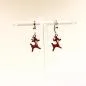 Preview: Ohrringe Rentier Weihnachten rot -weiß - ohrringe modeschmuck versilbert weihnachten renntier rot weiss