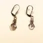 Preview: Ohrringe Modeschmuck Weihnachten Schneemann versilbert mit Klappbrisur, handmade chic-peppig-bunt