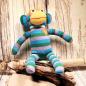 Preview: Kuscheltier Sockenaffe 40 cm grün - blau - grau gestreift von Hickups