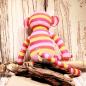Preview: Mittlerer Affe als Stofftier mit bunten Streifen