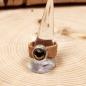 Preview: Kork-Ring Hellbraun mit Preciosa Kristall – Damenring
