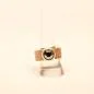 Preview: Kork-Ring Hellbraun mit Preciosa Kristall – Damenring - ring damen kork swarowski stein braun variabel