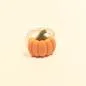 Preview: Verstellbarer silberfarbener Ring mit Kürbis-Motiv, geeignet als Damenring oder Kinderring für Halloween und Fasching.