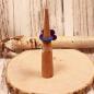 Preview: Kinderring Filz-Blume Lila-Blau – Bestickter Fingerring Handmade