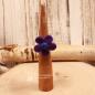 Preview: Kinderring Filz-Blume Lila-Blau – Bestickter Fingerring Handmade
