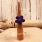 Preview: Kinderring Filz-Blume Lila-Blau – Bestickter Fingerring Handmade - ring kinder damen filz lila blau einheitsgroesse