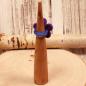 Preview: Kinderring Filz-Blume Lila-Blau – Bestickt Perlen