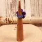 Preview: Kinderring Filz-Blume Lila-Blau – Bestickt Perlen - ring kinder damen filz lila blau perlen einheitsgroesse