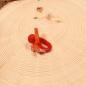 Preview: Kinderring Filz-Blume Orange-Rot – Farbenfroher Fingerring Handmade