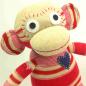 Preview: kleiner Sockenaffe rot gestreift Preview: kleiner Sockenaffe rot gestreift