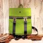 Preview: Rucksack Filz grün Metallschnallen