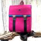 Preview: Rucksack Filz pink Metallschnallen
