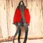 Preview: Rucksack Filz rot - schwarz Hirsch Motiv - rucksack filz tracht rot dunkelgrau hirsch klein