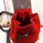 Preview: Rucksack Filz rot - schwarz Hirsch Motiv - rucksack filz tracht rot dunkelgrau hirsch klein