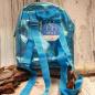 Preview: Rucksack Kinder blau glitzer Schimmer PVC abwaschbar