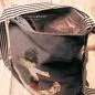 Preview: Rucksack oder Handtasche grau Pailletten in der Form eines Ankers - rucksack stoff pailletten anker grau umhaengetasche