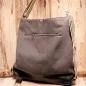 Preview: Rucksack oder Handtasche grau Pailletten in der Form eines Herz - rucksack stoff pailletten herz grau umhaengetasche