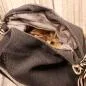 Preview: Rucksack oder Handtasche grau Pailletten in der Form eines Sterns - rucksack stoff pailletten stern grau umhaengetasche