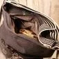 Preview: Rucksack oder Handtasche grau Pailletten Motiv Ying & Yang - rucksack stoff pailletten yin yang grau umhaengetasche