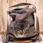Preview: Rucksack oder Handtasche grau Pailletten Motiv Ying & Yang - rucksack stoff pailletten yin yang grau umhaengetasche