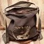 Preview: Rucksack oder Handtasche grau Pailletten Motiv Ying & Yang - rucksack stoff pailletten yin yang grau umhaengetasche