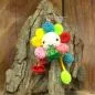 Preview: Schlüsselanhänger gehäkelte bunte Blume - schluesselanhaenger blume gehaekelt bunt