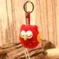 Preview: Gehäkelte Eule Rot, unisex Schlüsselanhänger und Glücksbringer aus Fair Trade Wolle, handmade.